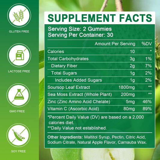 WOGORGT Sea Moss extract gummies highlight minerals for energy and digestion.