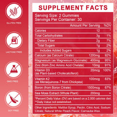 WOGORGT vitamin D3 K2 enhanced formula aids calcium absorption.