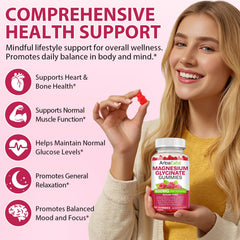 WOJBALMN Magnesium Glycinate Gummies pour-view suggests quick daily dosing.