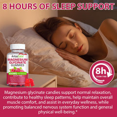 WOJBALMN Magnesium Glycinate Gummies raspberry flavor closeup for a tasty daily ritual.