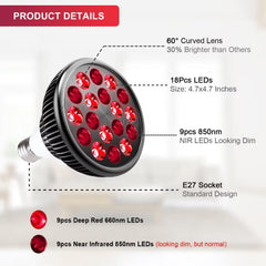Wolezek LED red light lamp height-adjustable stand adapts to space.