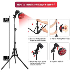 Wolezek LED red light lamp in packaging ready to use.