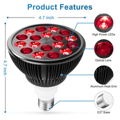 wolezek waist focus red light bulb delivers infrared therapy for midsection comfort