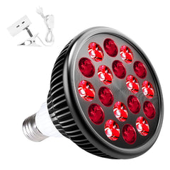 wolezek red light therapy lamp front view showcases compact aluminium shell for at-home wellness.