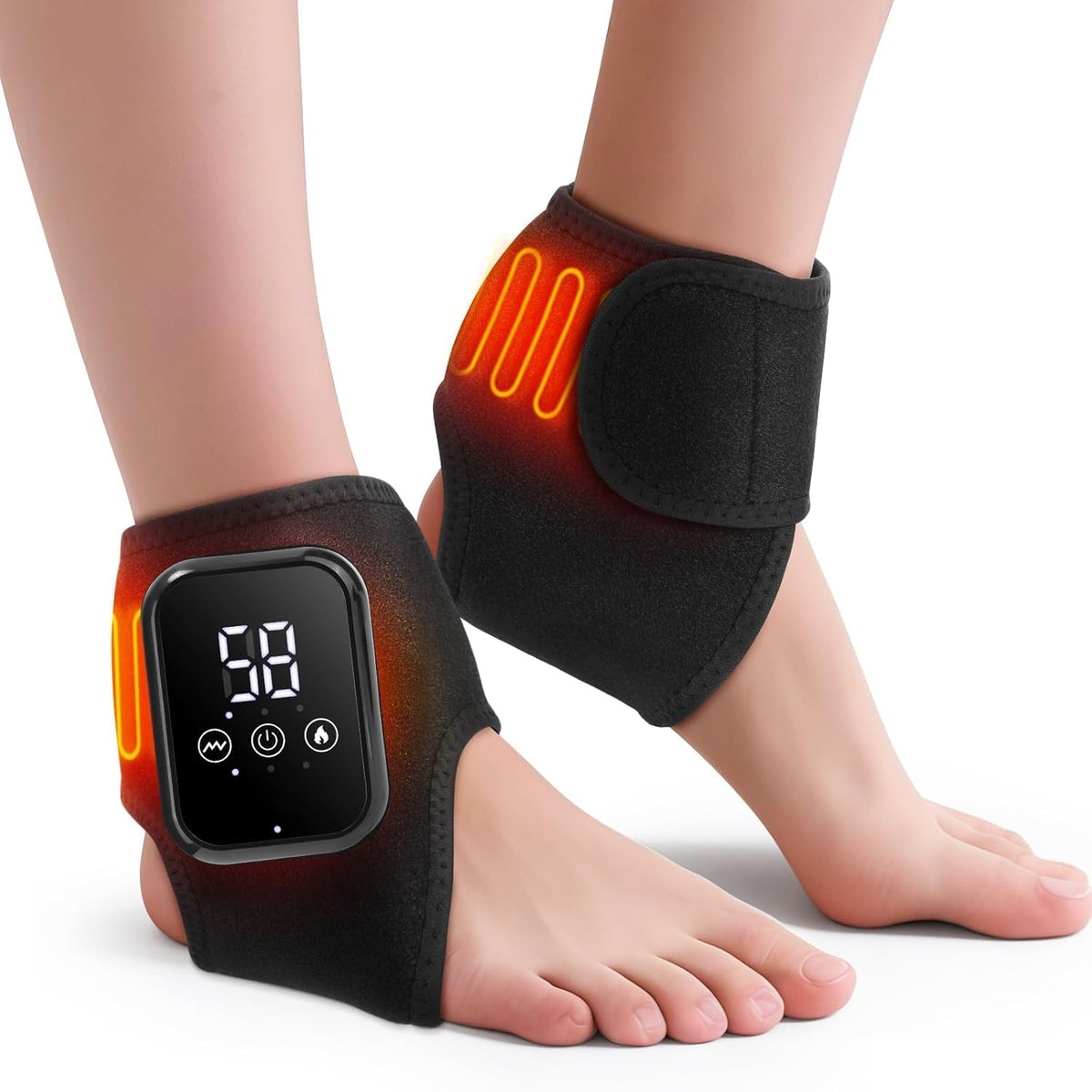WoloyHeatie ankle heating pad with heat and massage for desk relaxation.