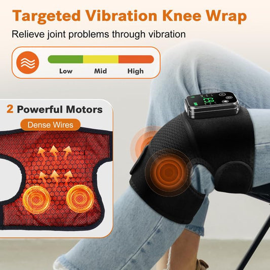 WoloyHeatie Knee Massager with rechargeable battery enabling unrestricted movement during daily routines.