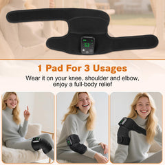 WoloyHeatie Knee Massager shows heat levels for customizable warmth.