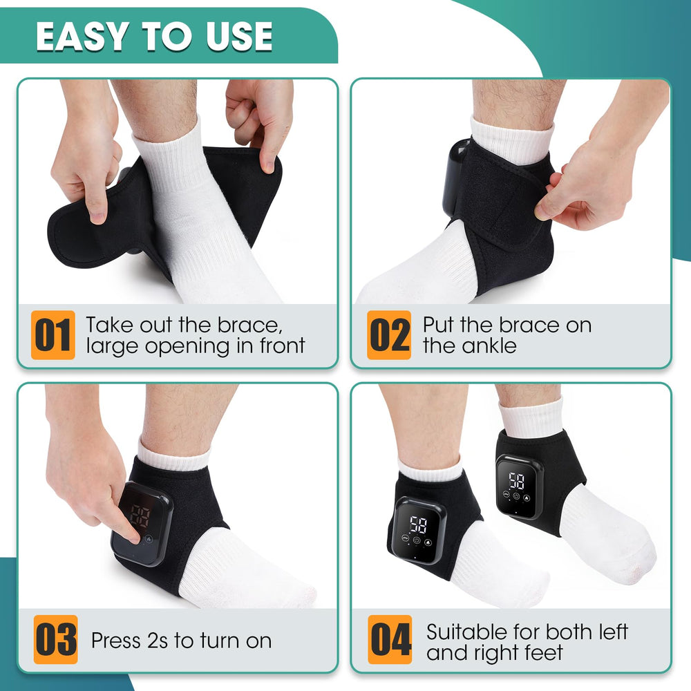 WoloyHeatie left or right ankle fit with adjustable straps.