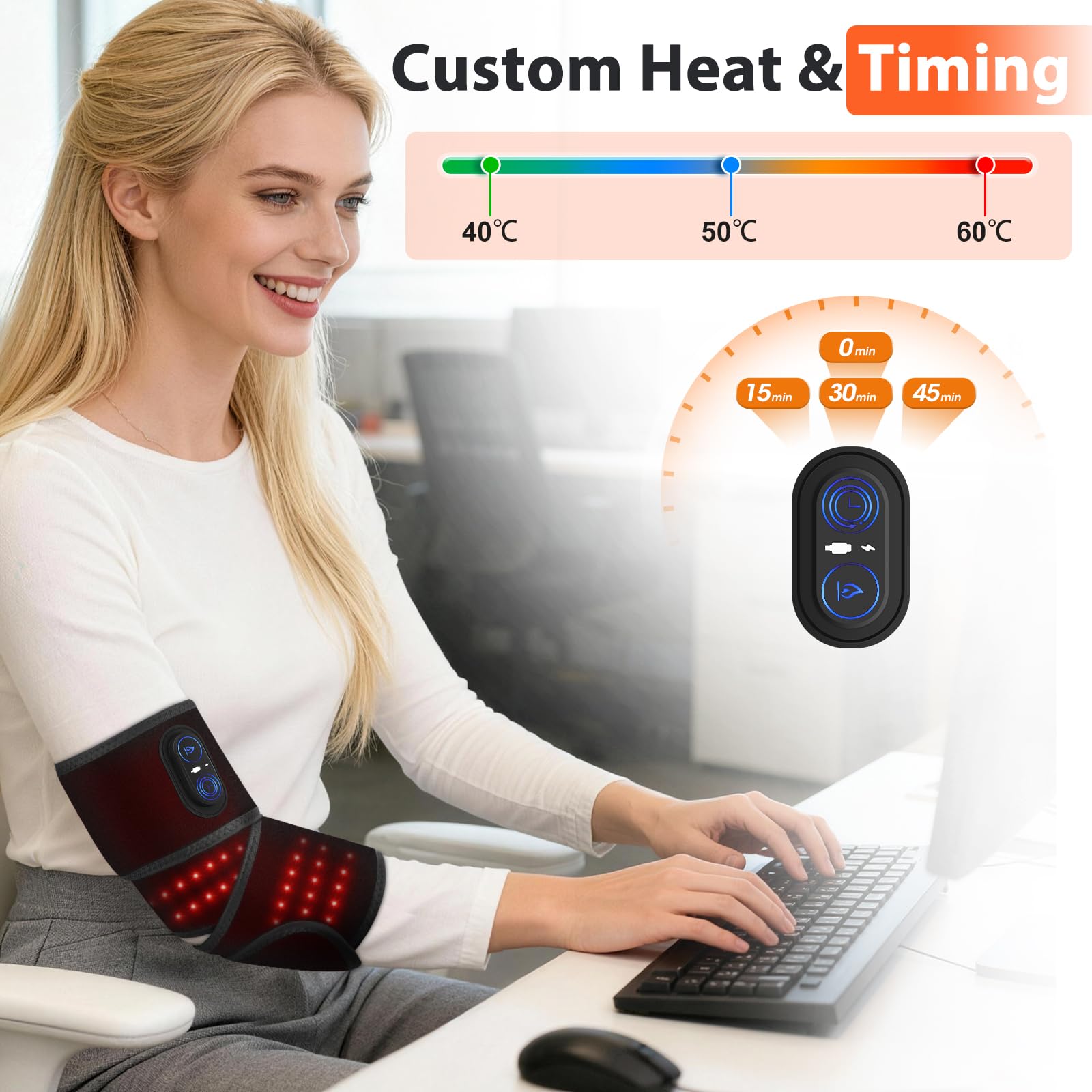 WoloyHeatie portable design ideal for desk, gym, or travel warmth.