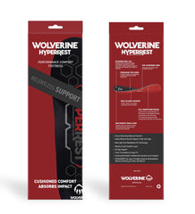 Wolverine HyperREST insoles with breathable moisture-wicking surface for dry feet
