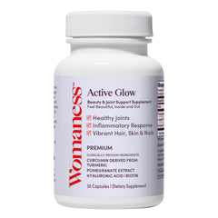 Womaness Active Glow bottle pour for easy daily use for hair, skin and nails