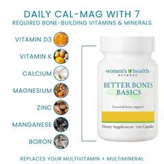 Women's Health Network Better Bones capsules close-up highlighting mineral blend