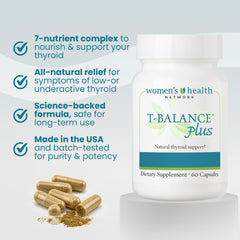 T-Balance Plus capsules closeup showing herbal blend for metabolic support.