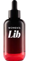 Women's Lib Hormone Support Drops bottle closeup for balance and energy.