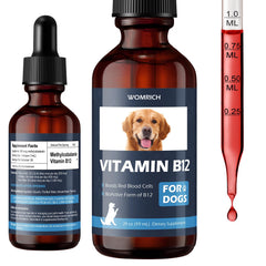WOMRICH B12 for dogs bottle pour supports appetite and digestive comfort.