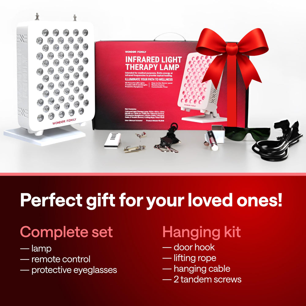 WONDER FAMILY handheld red light panel enables targeted use anywhere.