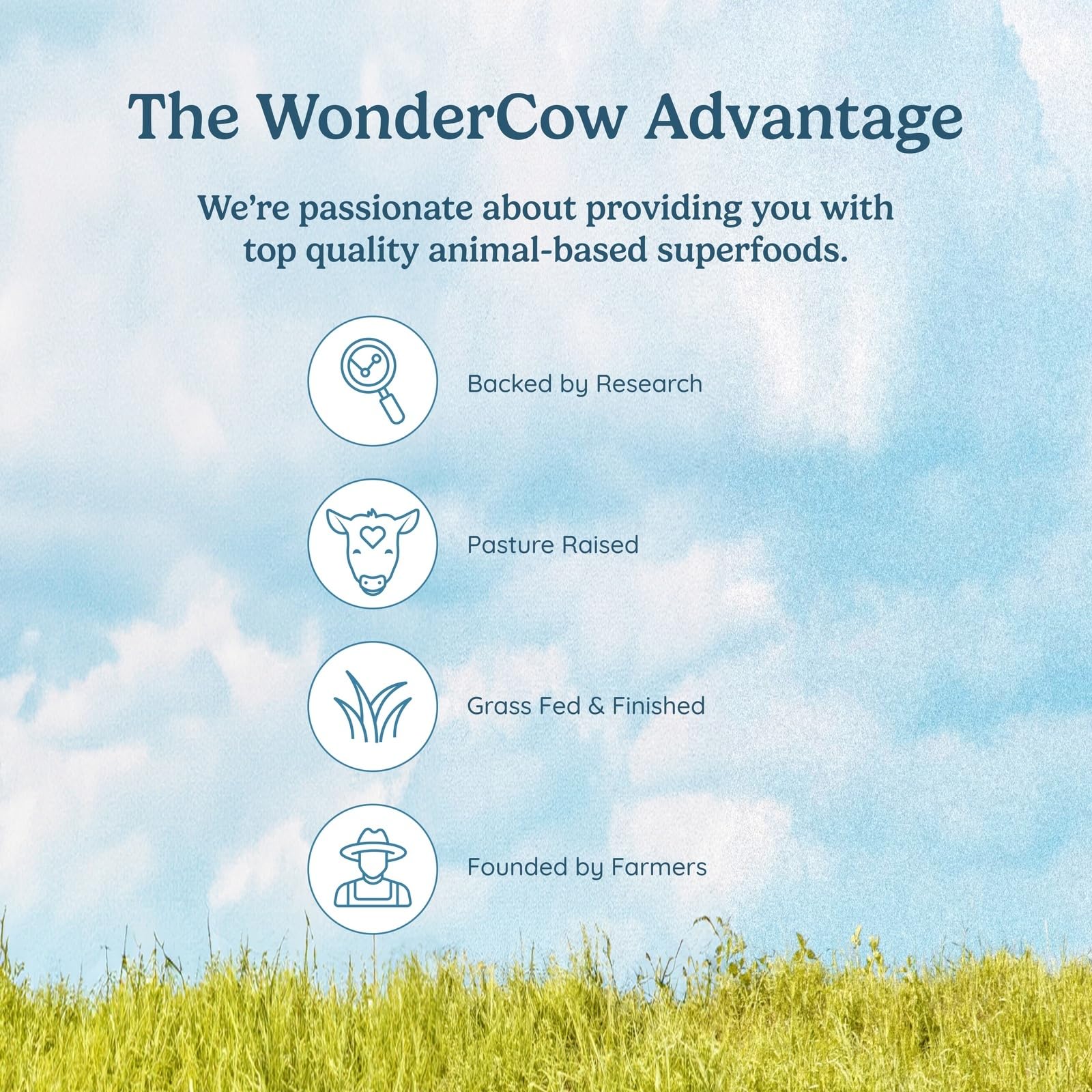 WonderCow bottle and capsules ready for a convenient daily routine.