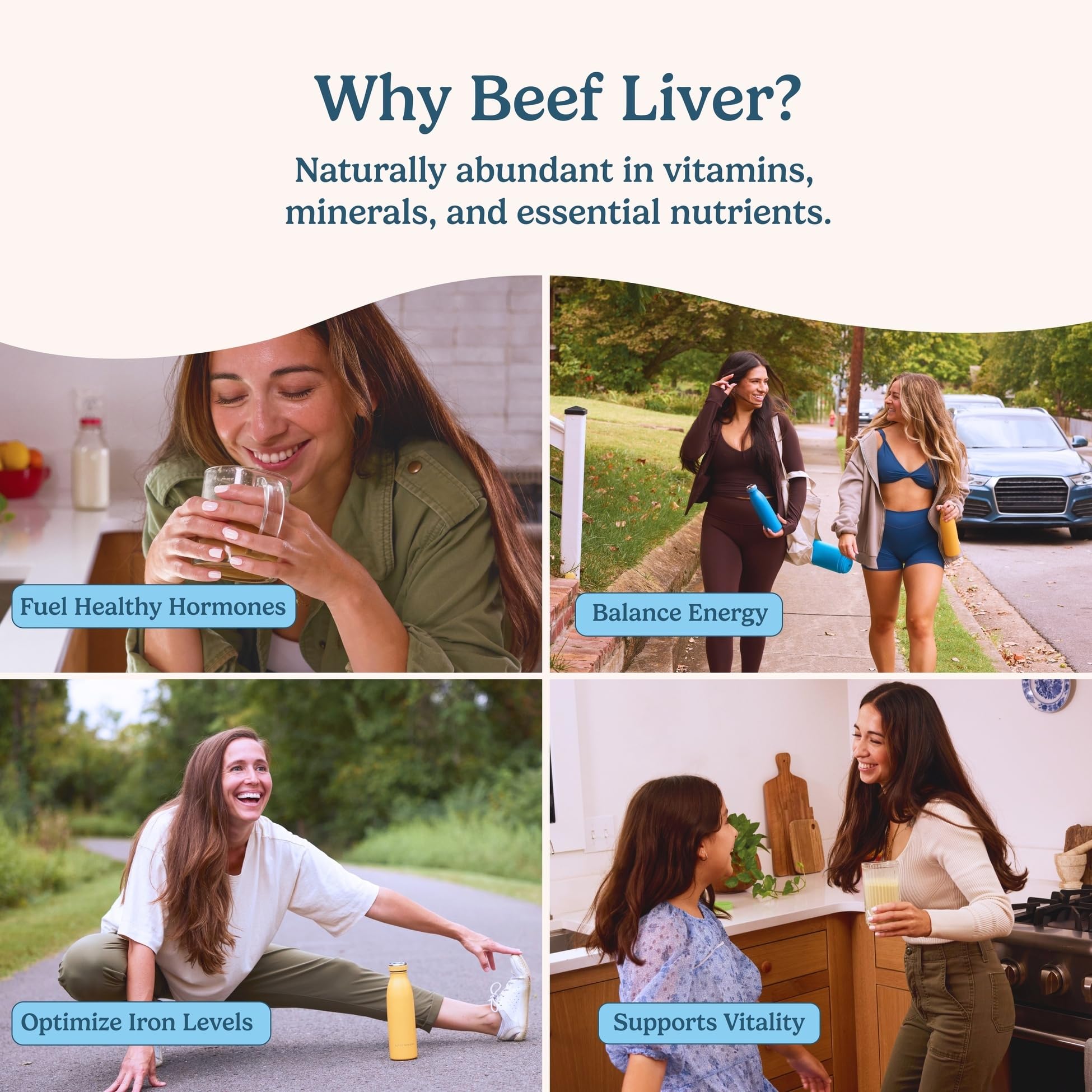 USA-grown WonderCow label on gluten-free, non-GMO beef liver supplement.