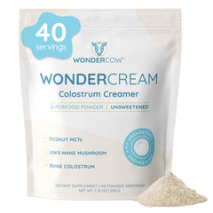 WONDERCOW WonderCream coffee creamer bottle, unsweetened daily boost.