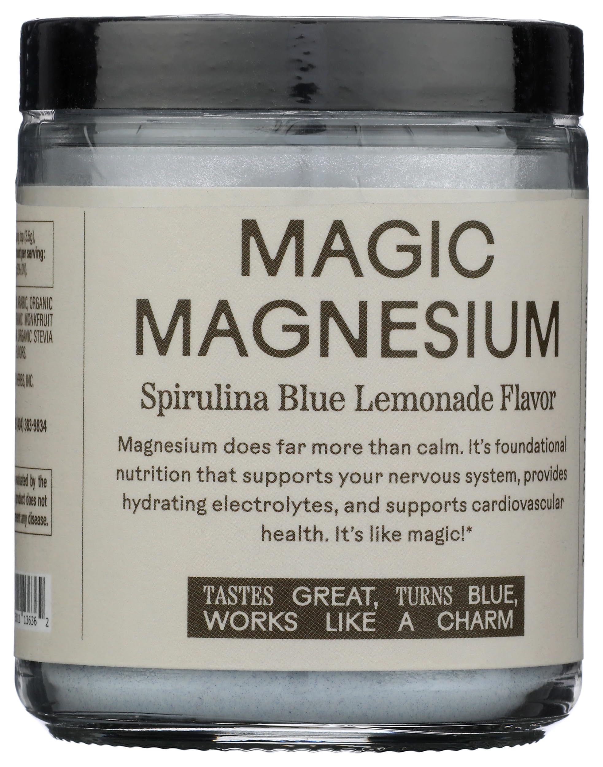 Wooden Spoon Herbs Magic Magnesium Citrate 200mg label close-up supports daily routine.