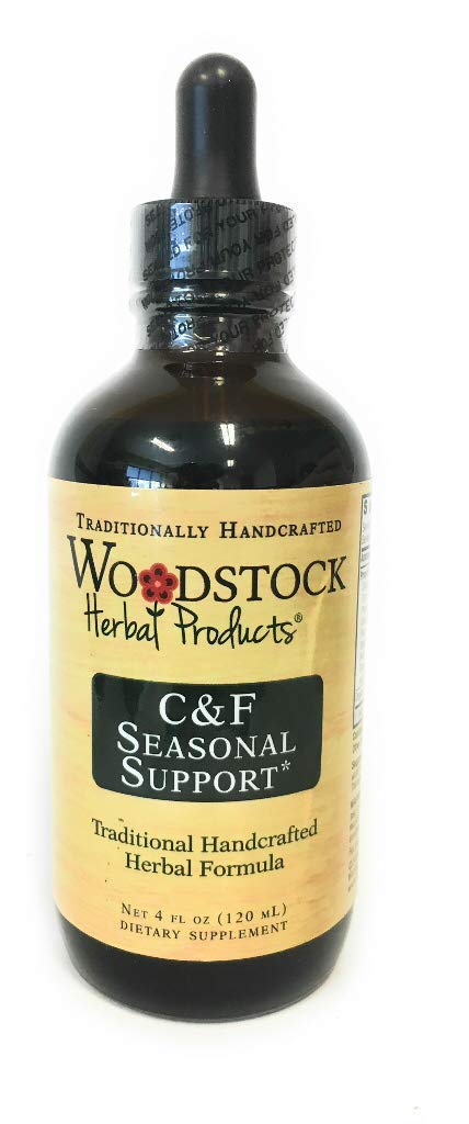 Woodstock Herbal Products C&F Seasonal Support bottle pour for daily seasonal balance