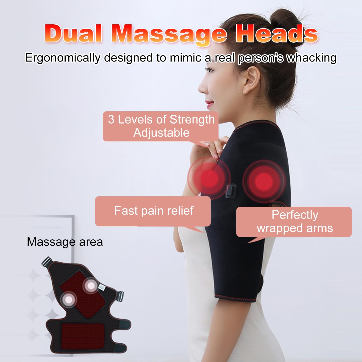 WOOLALA left-right split design supports precise shoulder fit.