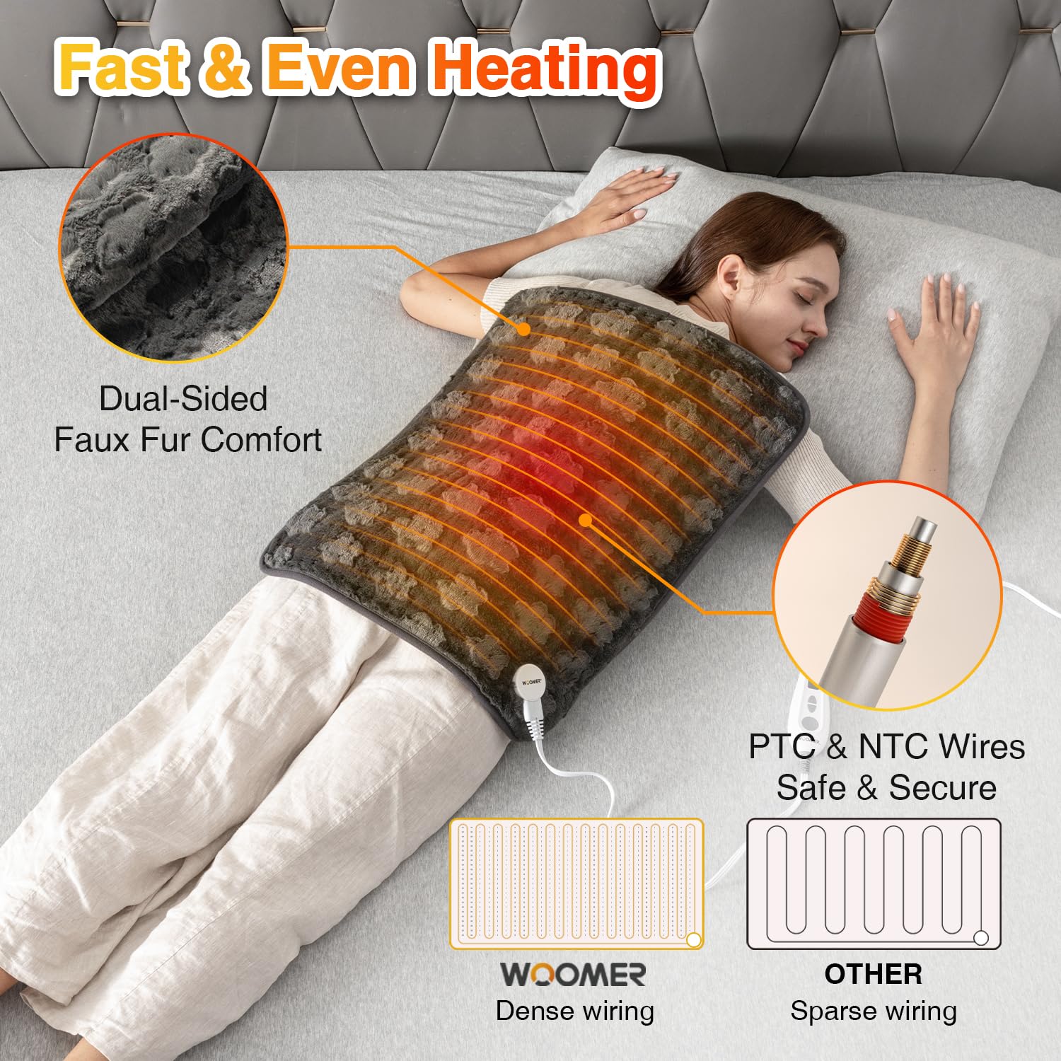 WOOMER moist mode enables deeper heat therapy for muscle ease