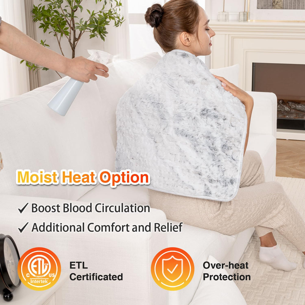 Woomer Heating Pad two-hour auto-off enhances safety.