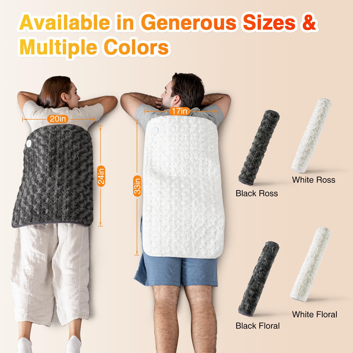 WOOMER ETL certified heating pad with safety features
