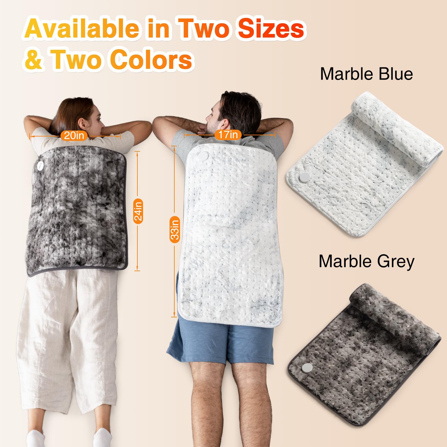 Woomer Heating Pad machine-washable cover for easy care.