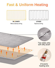 WOOMER plush fabric delivers cozy softness during relaxation sessions.