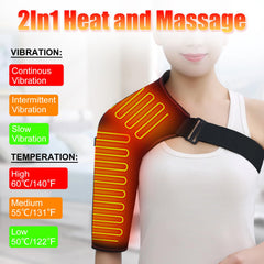 WOOLALA heated shoulder brace massage right side provides balanced relief.