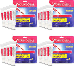 WoundSeal powder tube front view for on-the-go first aid that stops bleeding quickly.