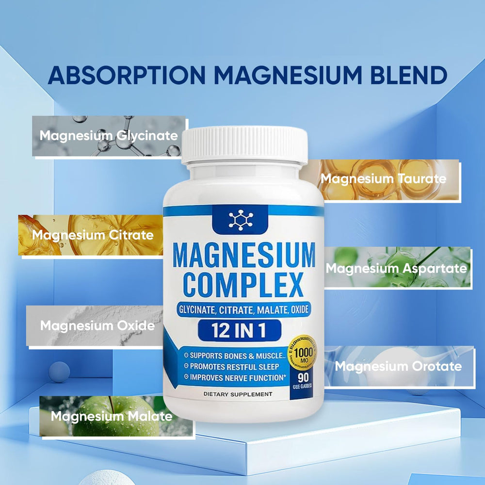 WSJAWH Nutrapure Magnesium Complex capsules close-up highlighting diverse forms