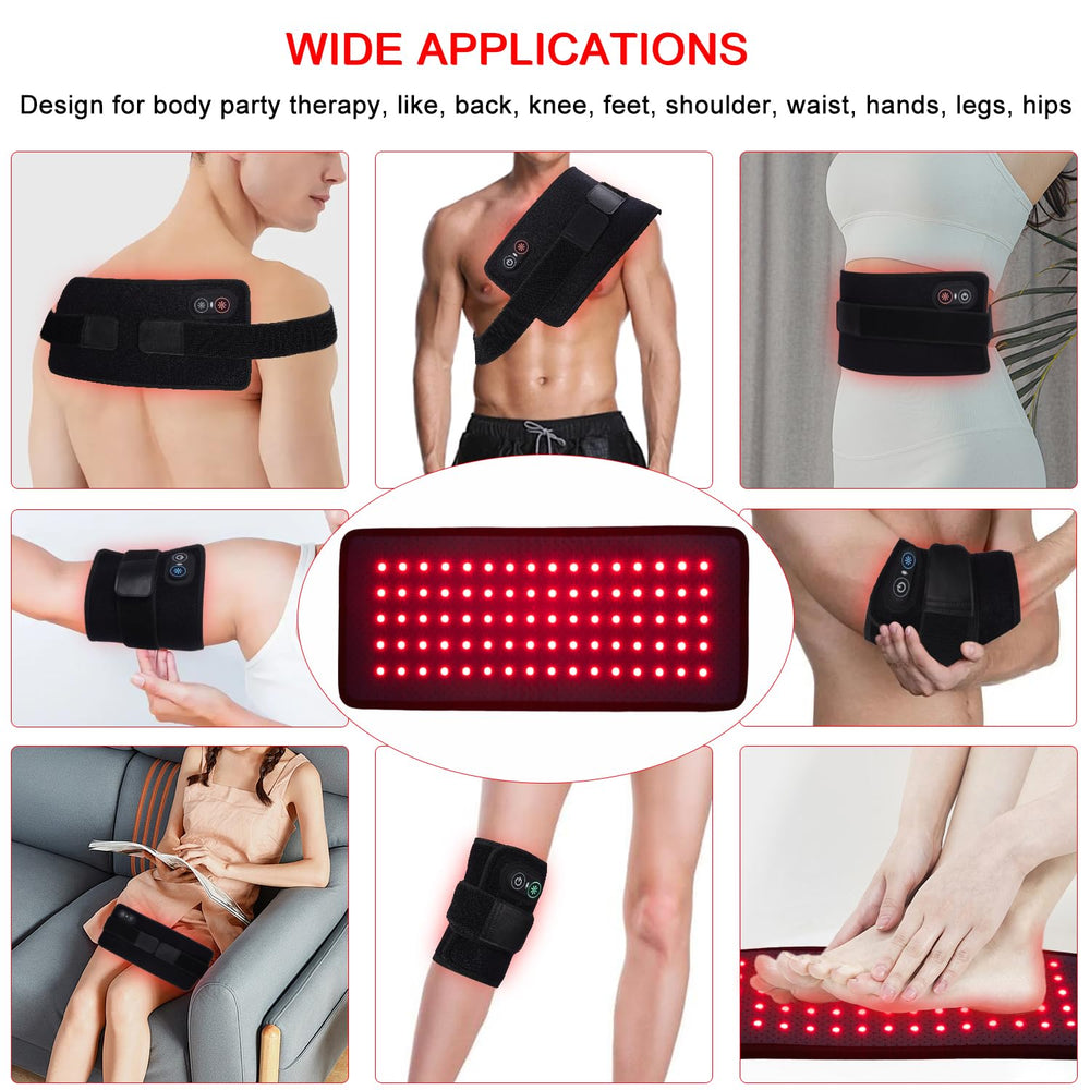 WUKOUOIO red light therapy belt in home setting supports easy post workout use