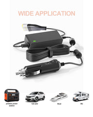 WUKUR CPAP 12V adapter with long cord enabling flexible bedside placement.