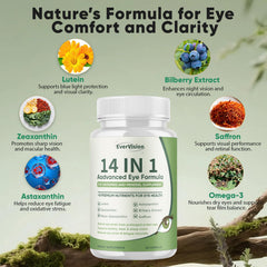 Wuliao Evervision label detail showing key ingredients and benefits.