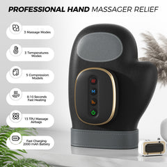 WUX hand massager 5 compression models enable focused therapy sessions