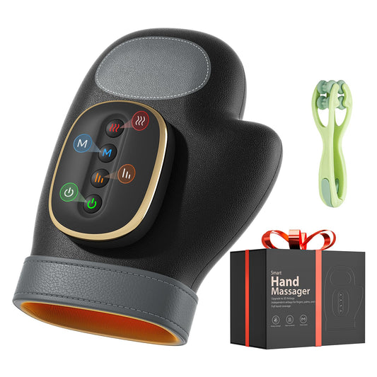 WUX hand massager with heat compression glove relieving tense hands at home
