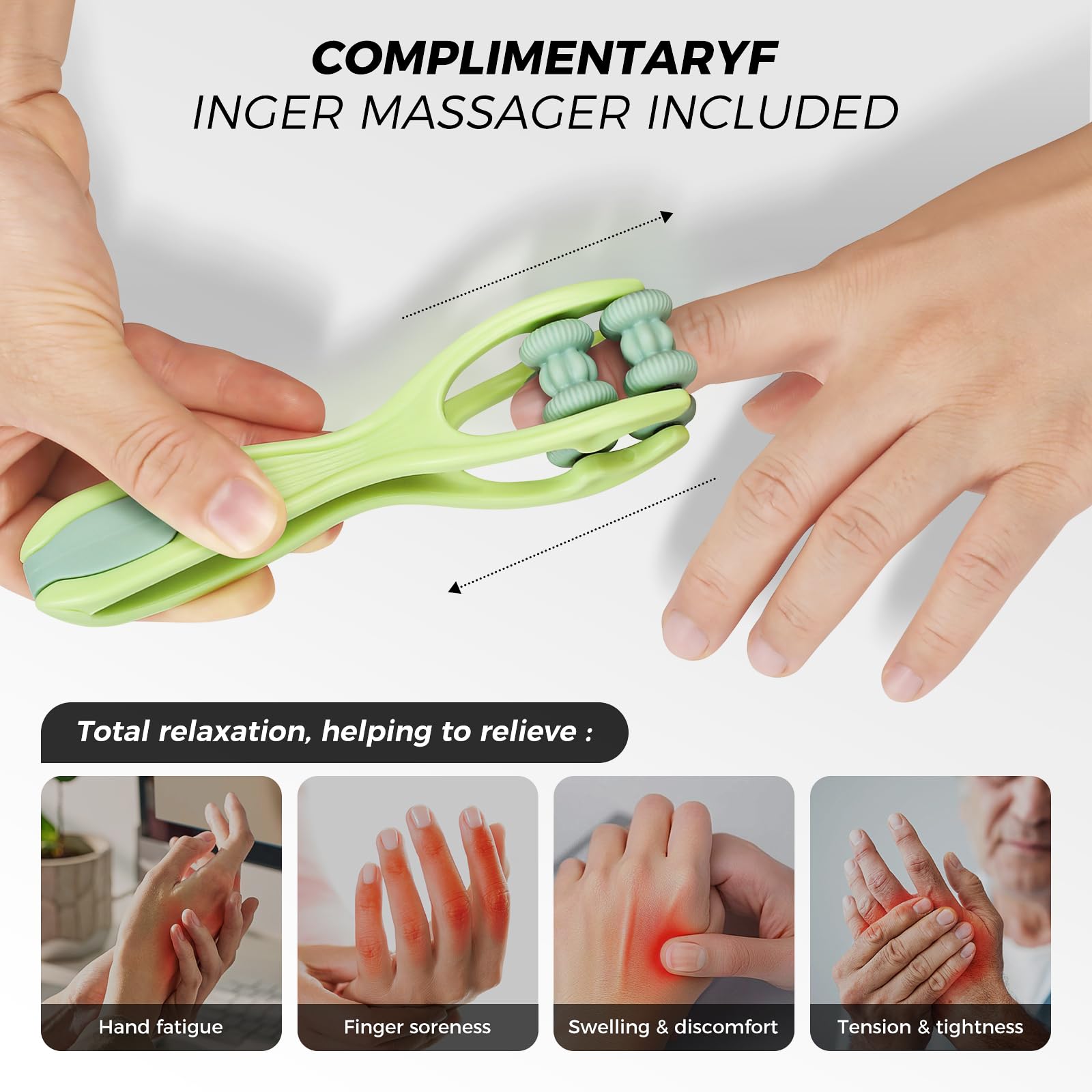 WUX hand massager with Type-C charging for convenient power