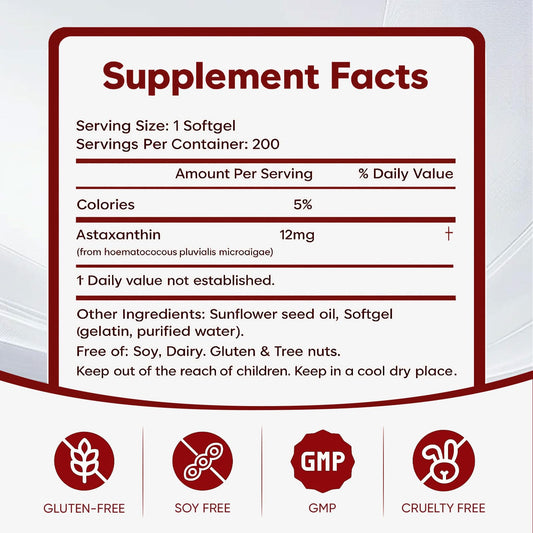 Wvnscl Rovina Astaxanthin bottle side view showing easy-to-swallow capsules