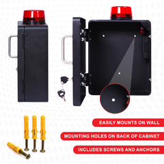 WWILKEN Bleeding Kit Wall Cabinet compact design saves wall space.