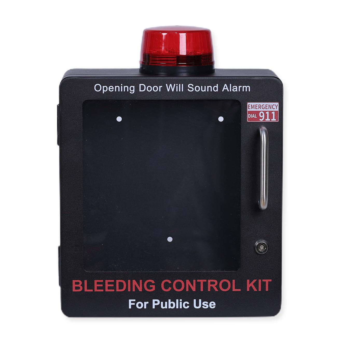 WWILKEN Bleeding Kit Wall Cabinet public visibility aids quick identification.