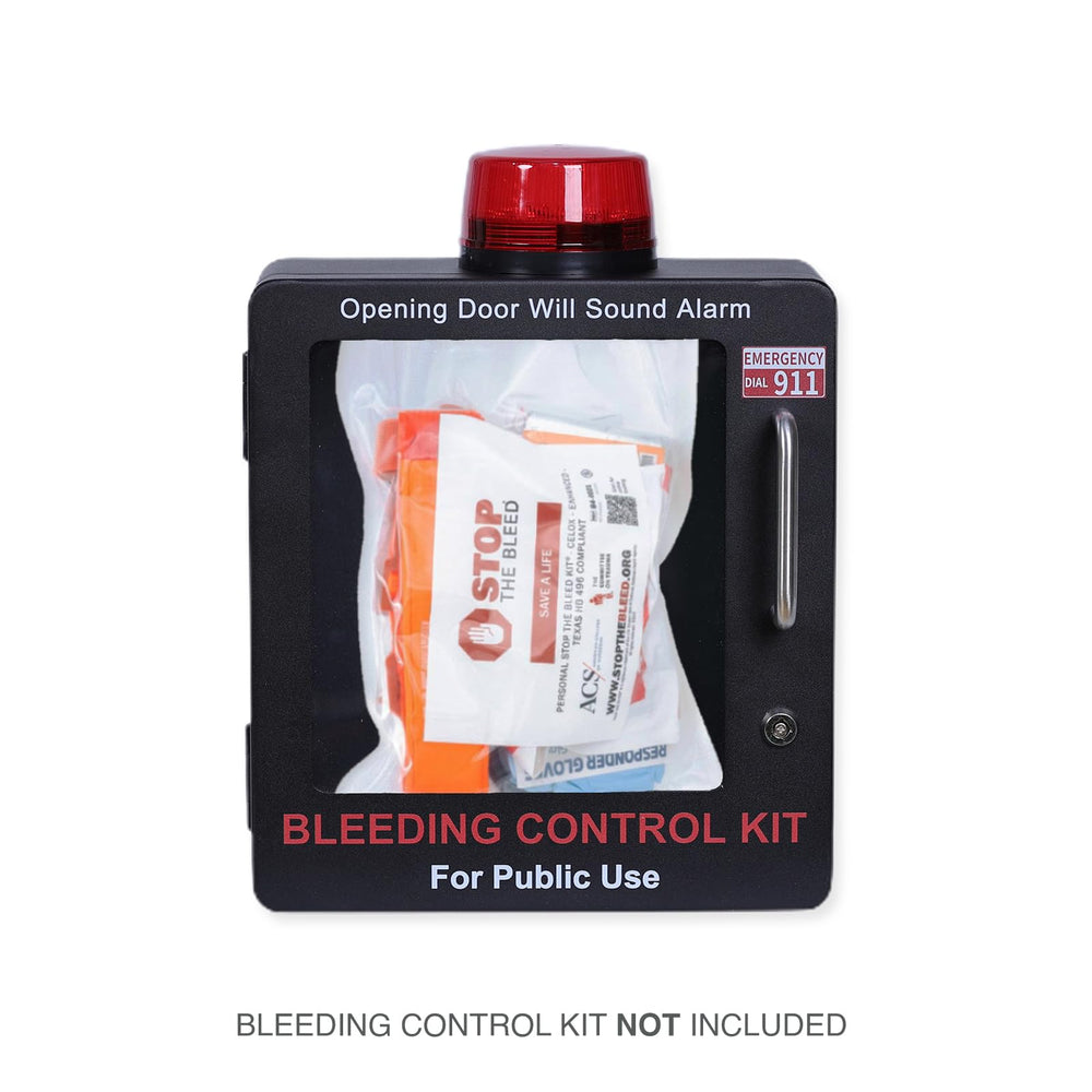 WWILKEN Bleeding Kit Wall Cabinet with lock offers secure access to contents.