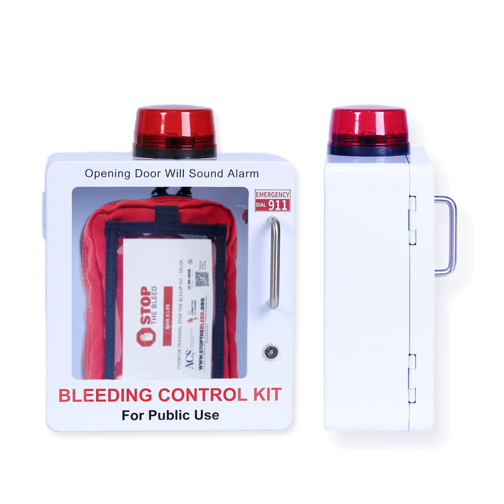 WWILKEN bleeding wall cabinet front view for quick access in emergencies