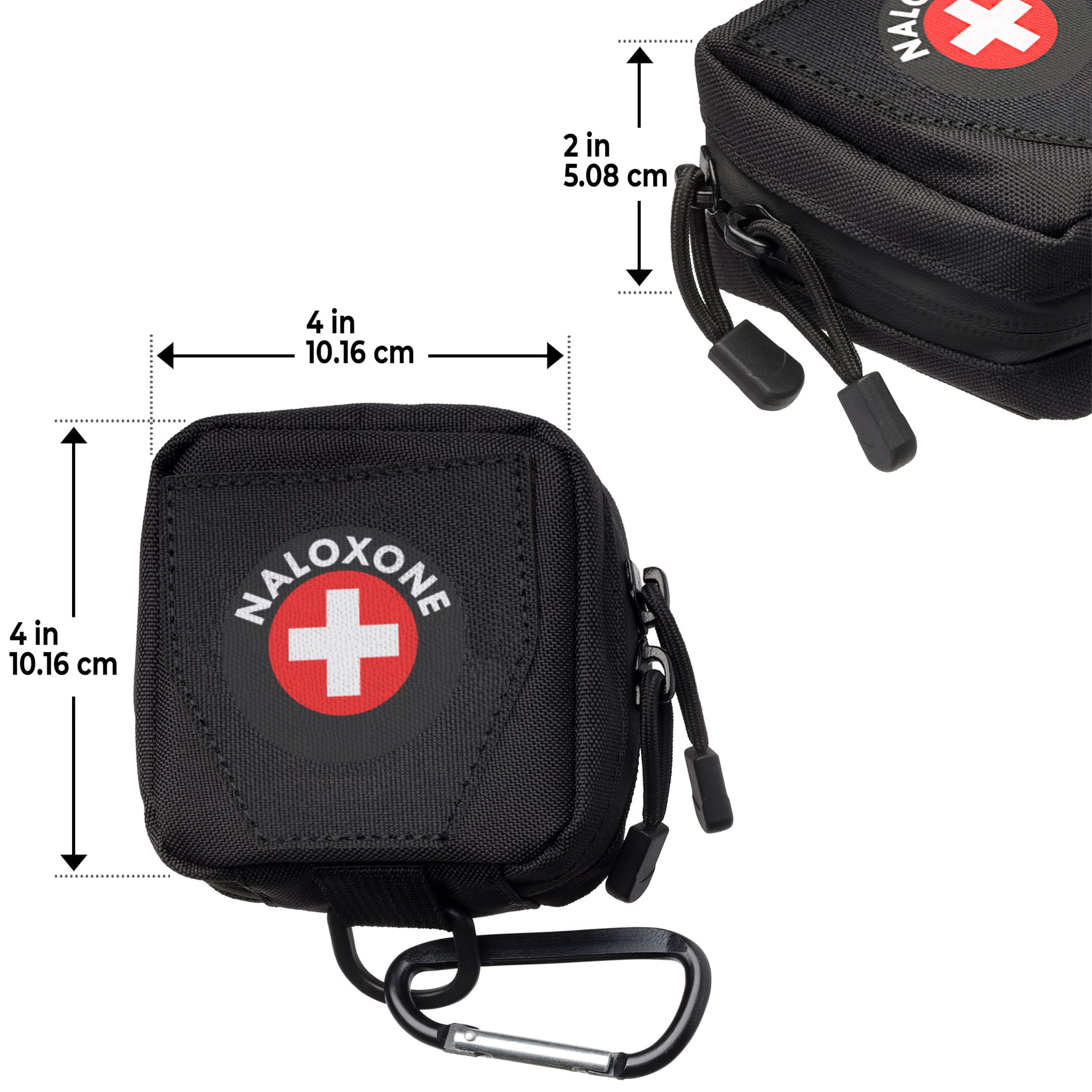 WWILKEN pouch attachments: belt loop or carabiner for gear.