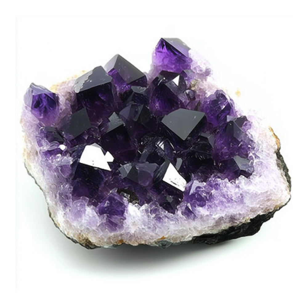 WYJHYZN amethyst crystal cluster: raw purple quartz for meditation and decor.