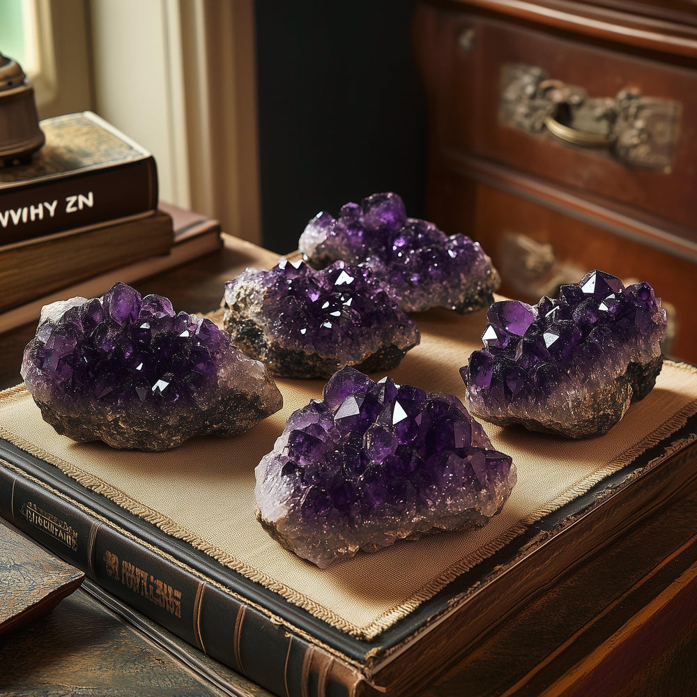 WYJHYZN amethyst cluster weight context for size reference.