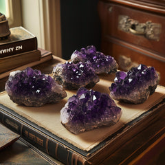 WYJHYZN amethyst cluster weight context for size reference.