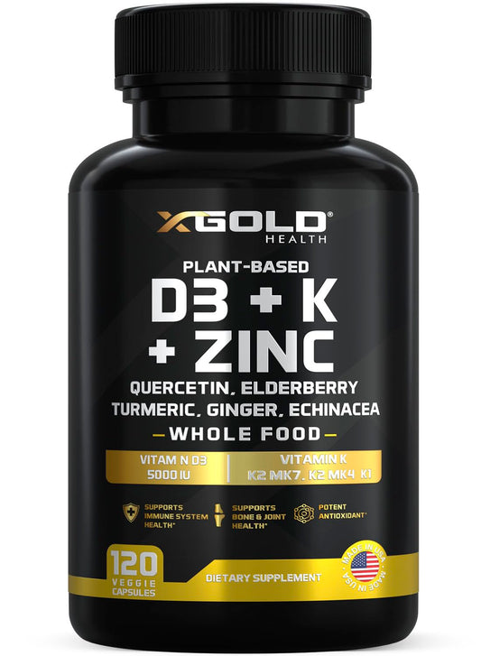 X Gold Health 8-in-1 bottle front for plant-based daily wellness